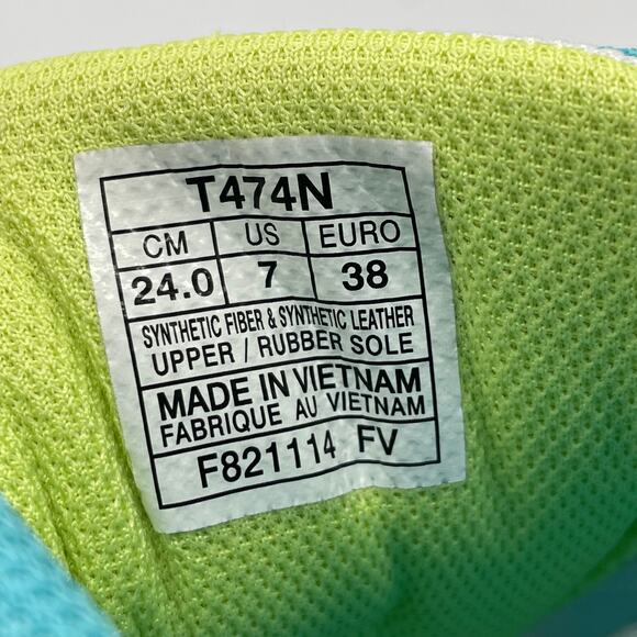 ASICS Gel-Contend 2 Women's Athletic Sneakers - White/Turquoise/Sharp Green - 7 - Picture 11 of 11